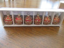 Set of 6 bauble christmas table name place setting