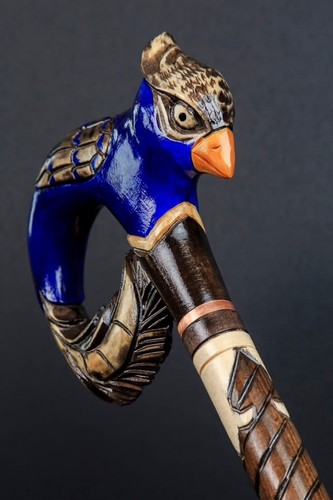 Handmade wooden walking cane - wooden,