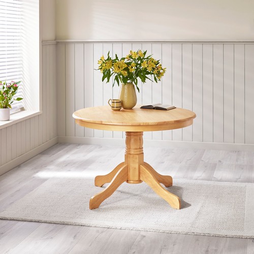 Bude solid wood 106cm - wood, round