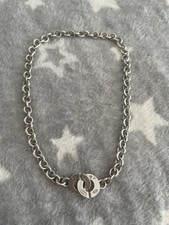 TIFFANY & CO STERLING SILVER INTERLOCKING CIRCLES CLASP CHAIN FULL HALLMARKS 