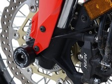 PAIR FRONT WHEEL PIN PROTECTORS R&G FOR SUZUKI DRZ 400 SUPERMOTO 2005-20