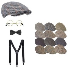 Old Man Costume Grey Flat Cap