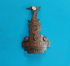 Vintage The  Raleigh  Early Front Bicycle Headstock.  Badge Nottingham England