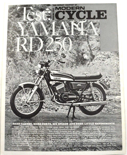 1973 yamaha rd250 cycle - rd250,