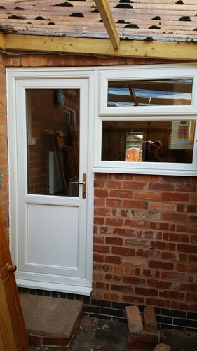 New upvc back door and - back,