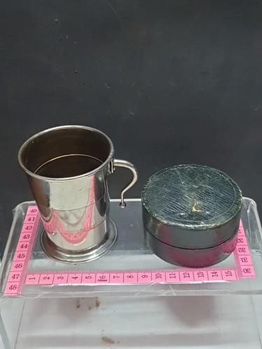 Vintage collapsible metal - metal, cup