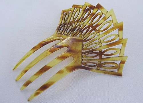 Vintage hair comb - hair, celluloid