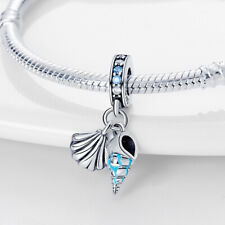 Sea Shell Ocean Clam Love ? Holiday Beach Charm Genuine Sterling Silver 925 ?