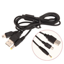 New PSP 1003 2003 3003/Dual 2in1 USB Charger Power & Data Cable Lead Free P&P UK