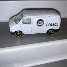 welly 1/64 Vw Transporter T4 ‘police With custom plastic wheels loose 