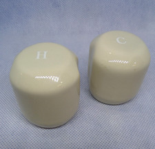 Pair Cream Ceramic Tap Handles like Bristan Bath Basin Sink