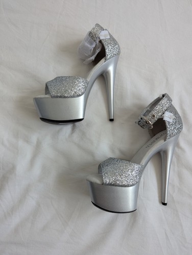 Silver platform sandals ankle - sandals,