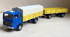 DINKY No.917 - MERCEDES BENZ COVERED TRUCK & TRAILER, Blue/Yellow  (1968-1974)