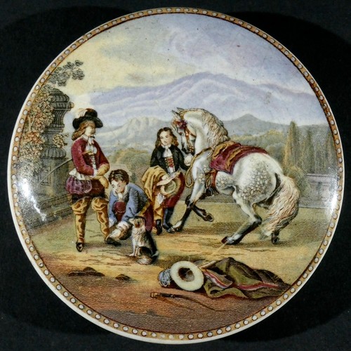 Prattware antique pot - prattware,