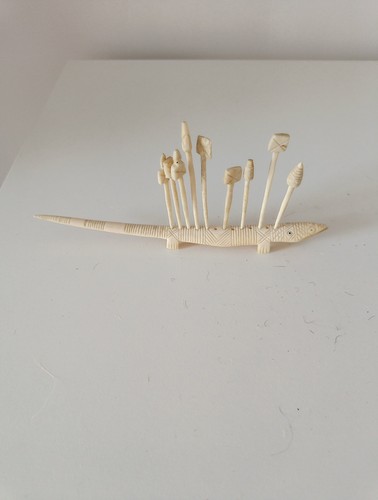 Alligator bone cocktail stick - alligator,