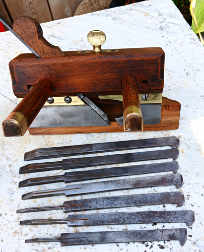 Vintage wooden plough - plough, plane