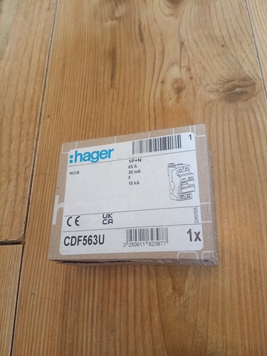 Hager cdf563u type rccb - type, f