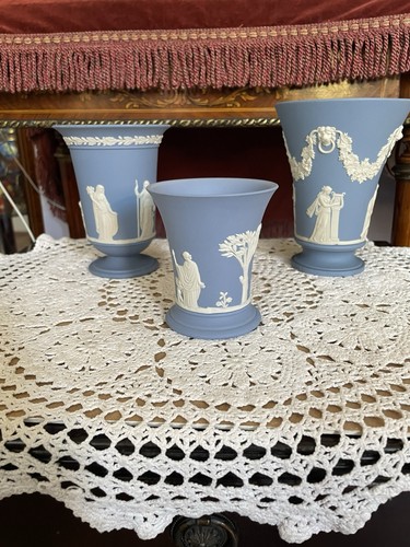 Wedgwood jasperware vases pale - wedgwood,