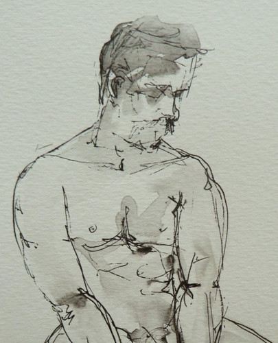 Original pen ink drawing - pen, &