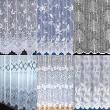 Scalloped White Net Curtains