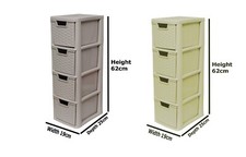 4 Drawer Storage Tower Unit
