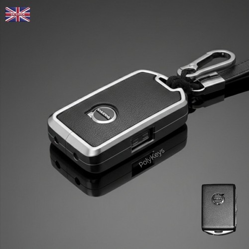 Leather alloy key fob case - leather,