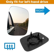 For VW Caddy MK3 2004-10 Door Wing Rearview Mirror Glass Heated Convex Right O/S