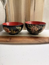 Pair Of Japanese black lacquer