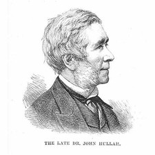 Dr John Hullah, English Composer and Music Teacher - Antique Print 1884