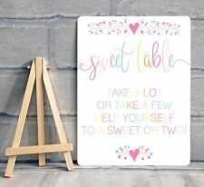 Sweet Table Candy Cart Sign