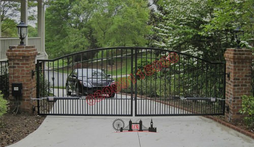 New wrought iron driveway - new,