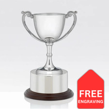 Silver Trophy Cup with Wooden