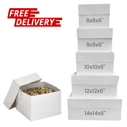 White cakes boxes - boxes, with