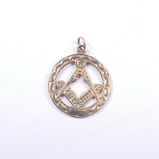 Masonic Pendant Charm 9 carat