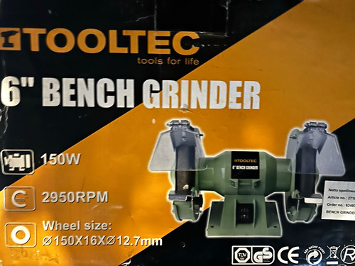 Tooltec 6in bench grinder 150w - 6in,