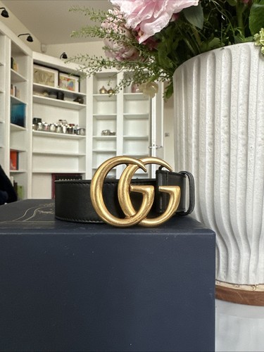 Gucci black belt smooth - gucci,