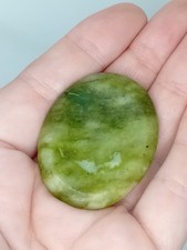 Serpentine worry stone crystal - serpentine,