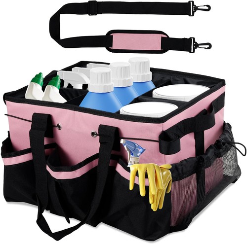Cleaning caddy with handle - with,