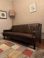 Vintage 3 Seater Brown Leather