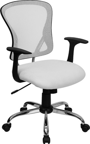 Flash furniture white mesh mid - flash,
