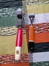 Vintage Wooden Handle Kitchen Utensils Butter Curler Knife Sharpener Skyline