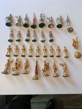 Antique Vintage Metal Chess Pieces Chessmen Napoleonic Soldier Heavy