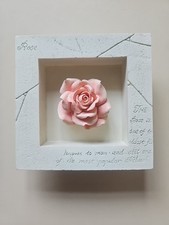 3d Resin Pink Rose Wall Plaque