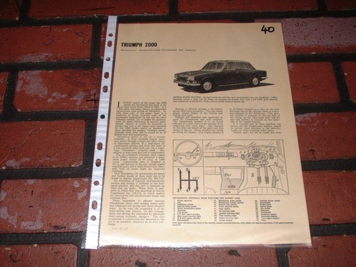 Triumph 2000 mk1 - triumph, trader
