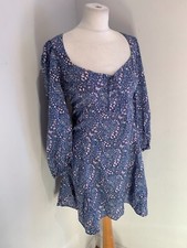 J. Crew Liberty print dress US14 UK 16 VGC pattern A line cotton bustier full