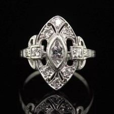 Antique Art Deco Marquise Cut