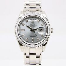 Rolex DayDate Masterpiece Platinum 39mm 18956BR Baguette Diamond Bezel B+P 2008