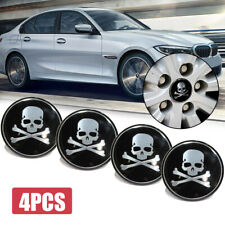 4Pcs Car Wheel Emblem Hub Center Caps Skull Sticker Exterior Accessories
