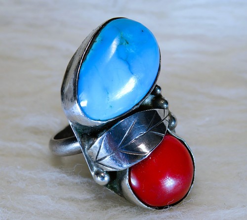 Navajo turquoise red coral - navajo,,