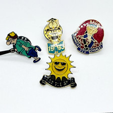 4 x Vintage R.A.O.B RAOB Club Enamel Pin Badges Bundle